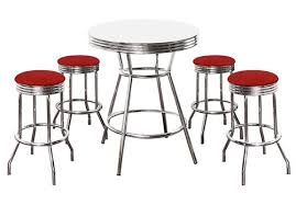 Shop our great selection of pub tables & bistro sets at bed bath & beyond.✓ enjoy free shipping on orders over $39.✓ various shapes and sizes available. The Furniture Cove 5 Piece Retro White Bistro Table Pub Set With 4 Red Vinyl Barstools Bar Stools Discount Dining Set