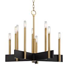 Free shipping* more like this fahrenheit 8 1/4 wide textured black led mini pendant $ 450.00. Abrams Contemporary Black And Gold Chandelier 10 Lights Hudson Valley Lustre Luxury And Contemporary Chandelier Ref 20110100