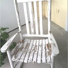 Old Rocking Chair My Sister Painted And Sanded To Look Old And Worn Love It Favorite Chair On My Back Porch Bes Old Rocking Chairs Rocking Chair Ladder Decor