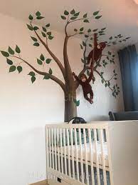 muurschildering babykamer babykamer boom babykamer decoratie babykamer jungle