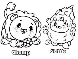 Funny Chomp And Skittle Pikmi Pops Coloring Page Coloring Pages Cute Coloring Pages Cool Coloring Pages