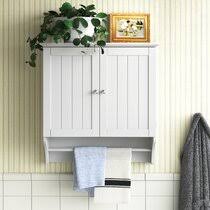 This wooden towel rack has the open shelf at the backside, so it not only can be used to hang your towels. Towel Rack Bathroom Cabinets Shelving Bars You Ll Love In 2021 Wayfair Ca