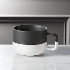 Black And White Coffee Mugs Dip Black And White Coffee Mug Reviews Cb2 Mugs White Coffee Mugs Black And White Coffee