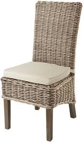 Find the perfect home furnishings at hayneedle, where you can buy online while you explore our room designs and curated looks for tips, ideas & inspiration to help you along the way. Grey Wash High Back Rattan Dining Chair With Cushion Garden Chairs