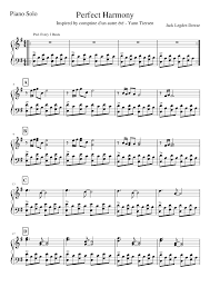 Anna camp, star of the new nbc comedy perfect harmony, wants to bring stranger things to broadway, reveals what tv show shaped her. Perfect Harmony Piano Sheet Music Easy Piano Songs Music Print
