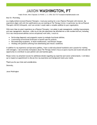 Leading Professional Physical Therapist Cover Letter Examples Resources Myperfectresume