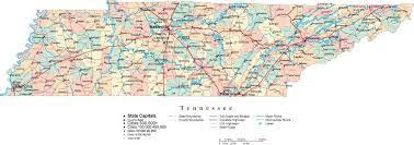 Tennessee State Map With Counties Tennessee Digital Vector Map With Counties, Major Cities, Roads, Rivers &  Lakes