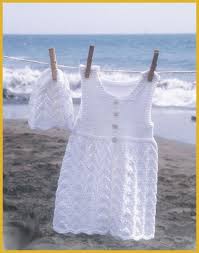 Beach Baby Free Pattern In 2020 Knit Baby Dress Crochet Baby Dress Knitting Girls