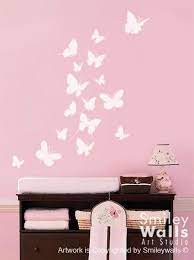 Butterflies Set Of 16 Nursery Vinyl Wall Decal Etsy Mariposas Pared Cunas Para Bebes Habitaciones Femeninas