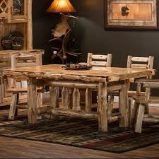 Cedar Lake Deluxe Log Dining Table Dining Table Log Table Real Wood Table