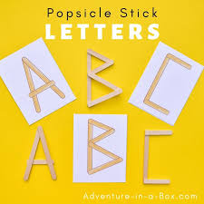 This fun snowman glyph includes 1 page of directions for the teacher to read to students 1 snowman printable cut out 1 snowman accessories printable cutout 2 writing pages 1 with sentence letter stencils. Popsicle Stick Letters Adventure In A Box