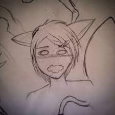 A Blushing Embarrassed Neko Male Art Sketches Sketches Art