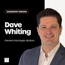 A big welcome to David Whiting who is joining us next month as our new  Boston General Manager! He will also be playing a broader leadership role  in our corporate affairs and