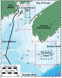Bathymetric M Chart Illustrating The Gulf Of Maine The