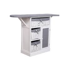 Mobiletto Per Cucire Mobile Da Stiro Salvaspazio Stile Shabby Bianco Grigio Lavanderia Cucina Mobiletto Shabby Arredamento Lavanderia