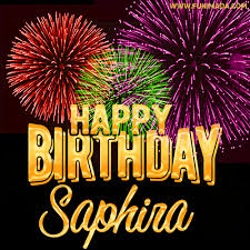 Wishing You A Happy Birthday, Saphira! Best fireworks GIF animated greeting  card. — Download on Funimada.com