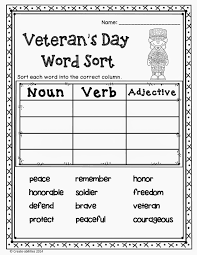 United States Happy Veterans Day Activities Worksheets Elementary Coloring Pages Veterans Day Activities Veterans Day For Kids Nouns Verbs Adjectives