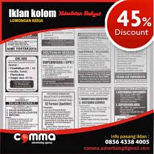 Uraian tugas pokok dan fungsi (tupoksi) operator komputer. Terjual Pasang Iklan Lowongan Di Kedaulatan Rakyat Kaskus