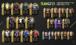 Fixed wages and values according to new fifa 21 values | fixed values and wages for those players on loan. Fifa 18 Team Of The Week 31 Fifplay