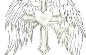 Wrap up this how to draw tribal cross with a heart art lesson by finishing the details of the tribal cross. Cool Drawings Of Crosses With Wings Nail Art Tattoo Heart Drawing Cross Drawing Cross Drawings