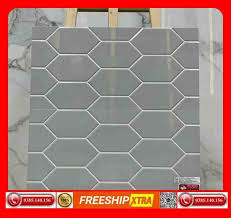 Gạch ốp 30x60 trang trí mosaic VIN39321 hình mũi tên màu xám | Gạch Mosaic