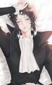 Anime Art Anime Boy Black Hair Grey Eyes Classic Outfit Coat