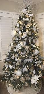 White Silver Gold Christmas Decor Rustic Glam Christmas Tree Glam Christmas Tree Gold Christmas Decorations Gold Christmas Tree Decorations