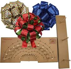 Making loops like the top one by going to right and left under the first layer. Amazon Com Pro Bow The Hand Bow Maker Large Make Custom 3 Ribbon Bows For Holiday Wreaths And More Arts And Crafts Supplies Health Household