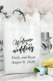 8 X 10 Frosted Wedding Welcome Bags Personalized Wedding Guest Bags Wedding Gifts For Guests Wedding Welcome Gifts