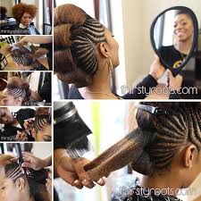 Bow hairstyle tutorial with box braids Thirsty Roots