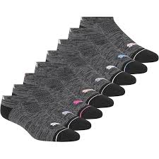 FILA Women's 10 Pack No Show Socks, Black (6 Pack), One Size at Amazon  Women's Clothing store