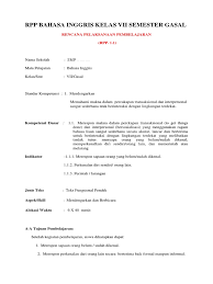 Download rpp bahasa inggris daring kelas vii semester 2. Rpp Bahasa Inggris Kelas Vii Semester
