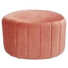 Its distinctive detailed design and beautiful rich color adds elegant style to. Akbar Cream Velvet Pouf Round Ottoman Blossom Walmart Canada