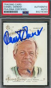 2014 Topps Allen & Ginter #160 Daniel Okrent Signed Card PSA Slabbed A
