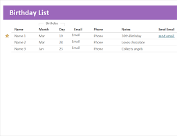 birthday list office templates themes office 365