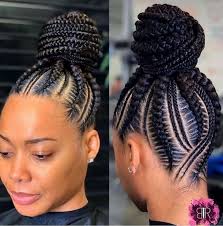 18 Stylish Cornrow Updo Hairstyles The Glossychic In 2021 Feed In Braids Hairstyles Braided Cornrow Hairstyles African Hair Braiding Styles