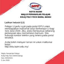Bagi pelajar yang mengikuti semester pendek, bermula dari sesi pengajian 2016/2017, caj yuran pengajian akan dikenakan bagi semester pendek yang pertama berdasarkan. Mppkptmbangi On Twitter Assalamualaikum Dan Selamat Sejahtera Kepada Para Pelajar Kolej Poly Tech Mara Bangi Di Sini Kami Lampirkan Kenyataan Rasmi Berikutan Penurunan Notis Segala Kesulitan Amat Dikesali Sekian Harap Maklum Https T Co