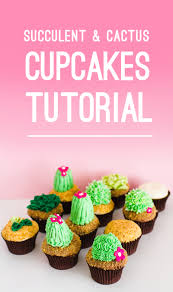Nice, the cactus' (cacti?) look great! Succulent And Cupcake Tutorial Diy With Two Little Cats Bakery Bespoke Bride Wedding Blog