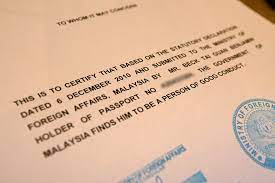 Malaysia police clearlance ( certificate of good conduct). Person Of Good Conduct Certificate Benjamin Beck Flickr