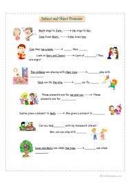 Subject And Object Pronouns English Esl Worksheets
