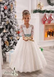 Vintage Long Sleeves Lace Ball Gown Baby Girl Birthday Party Christmas Princess Dresses Children Flower Girl Dresses Flower Girl Dresses Vintage Girls Dresses