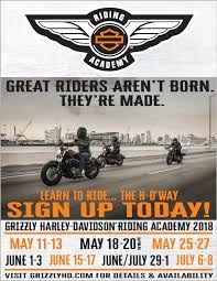 $12,500 (missoula) pic hide this posting restore restore this posting. Learn To Ride Harley Davidson Riding Academy 05 11 2018 Missoula Grizzly Harley Davidson Art Event Missoulaevents