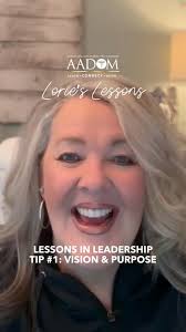 Great leadership starts with a clear vision! , AADOM’s VP, Lorie Streeter,  shares her first leadership tip: Lead with vision and purpose. Align your  team around common goals so everyone is rowing in ...