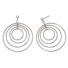 Concentric Circles Dangle Earrings Sterling Silver Silver Jewelry Stores Long Island Fortunoff Fine Jewelry