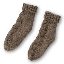 Ardette Knitted pointelle Socks - Earth brown - That's Mine