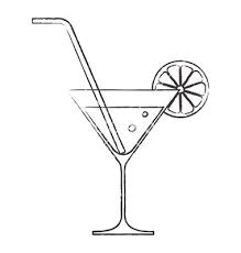Cocktail Glass Vector Image On Vectorstock Cocktail Glass Cocktails Glass