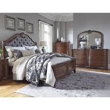 Balinder 4 Piece King Panel Bedroom Set In Medium Brown Nebraska Furniture Mart Nebraska Furniture Mart Furniture Bedroom Panel