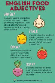 English Food Adjectives English Vocabulary Related To Food English Adjectives English Vocabulary Advanced English Vocabulary