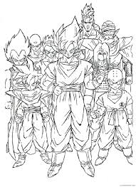 Look out for them all. Dragon Ball Z Coloring Pages All Characters Coloring4free Coloring4free Com