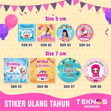 Stiker ulang tahun anak custom yang dibuat ini berukuran 7 cm x 5 cm. Jual Produk Stiker Label Custom Ulang Tahun Termurah Dan Terlengkap Agustus 2021 Bukalapak